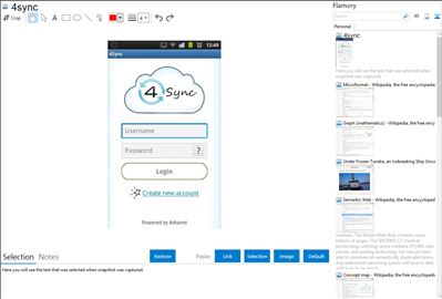 4sync - Flamory bookmarks and screenshots