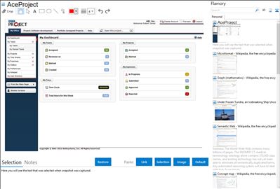 AceProject - Flamory bookmarks and screenshots