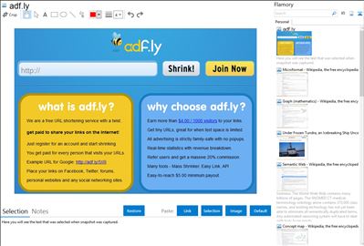 adf.ly - Flamory bookmarks and screenshots