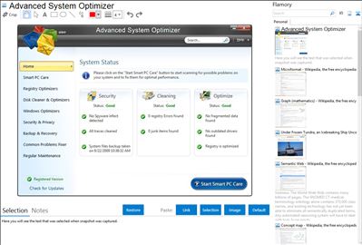 Advanced System Optimizer - Flamory bookmarks and screenshots