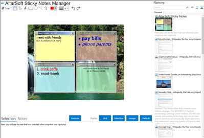 AltarSoft Sticky Notes Manager - Flamory bookmarks and screenshots