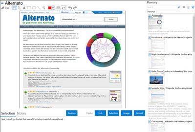 Alternato - Flamory bookmarks and screenshots