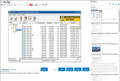 ALZip - Flamory bookmarks and screenshots