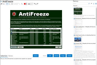 AntiFreeze - Flamory bookmarks and screenshots