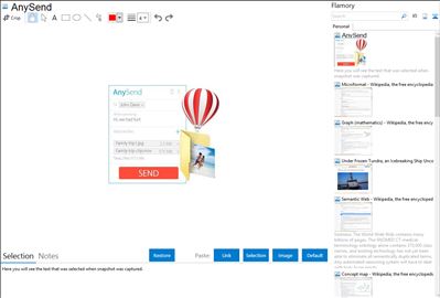 AnySend - Flamory bookmarks and screenshots