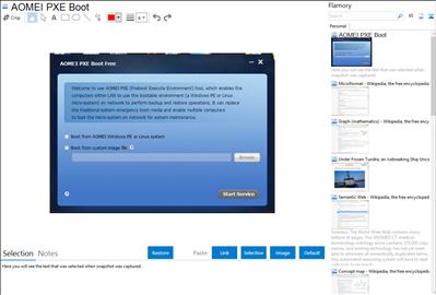 AOMEI PXE Boot - Flamory bookmarks and screenshots
