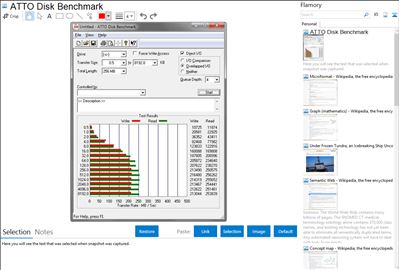 ATTO Disk Benchmark - Flamory bookmarks and screenshots