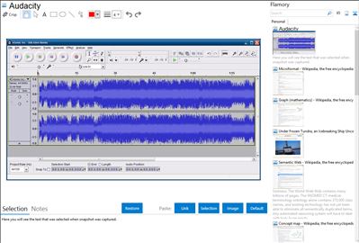 Audacity - Flamory bookmarks and screenshots