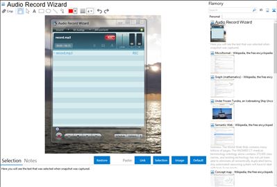 Audio Record Wizard - Flamory bookmarks and screenshots