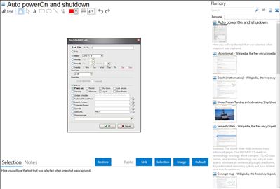 Auto powerOn and shutdown - Flamory bookmarks and screenshots
