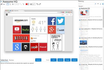 Awesome HQ - Flamory bookmarks and screenshots