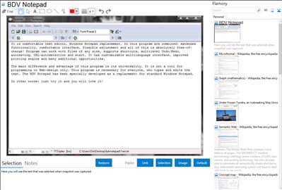 BDV Notepad - Flamory bookmarks and screenshots