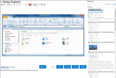 Better Explorer - Flamory bookmarks and screenshots