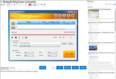 Boilsoft RingTone Converter - Flamory bookmarks and screenshots