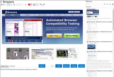Browsera - Flamory bookmarks and screenshots