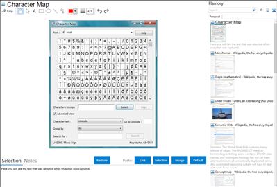 Character Map - Flamory bookmarks and screenshots