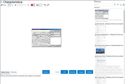 Characteristica - Flamory bookmarks and screenshots