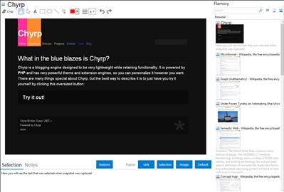 Chyrp - Flamory bookmarks and screenshots