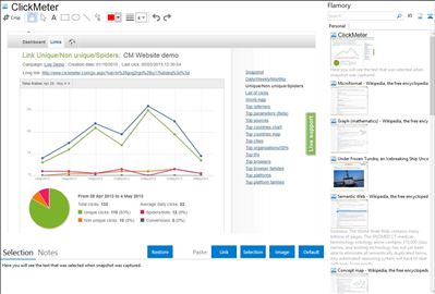 ClickMeter - Flamory bookmarks and screenshots