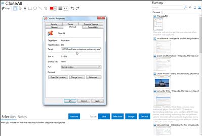 CloseAll - Flamory bookmarks and screenshots