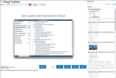 Cloud Outliner - Flamory bookmarks and screenshots