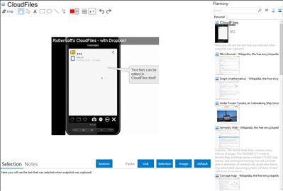 CloudFiles - Flamory bookmarks and screenshots