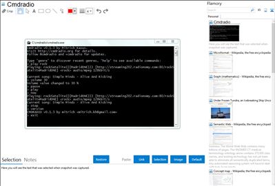 Cmdradio - Flamory bookmarks and screenshots