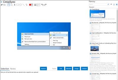 CmisSync - Flamory bookmarks and screenshots