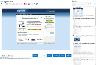 CogniCard - Flamory bookmarks and screenshots