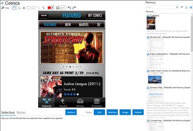 Comics - Flamory bookmarks and screenshots
