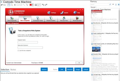 Comodo Time Machine - Flamory bookmarks and screenshots