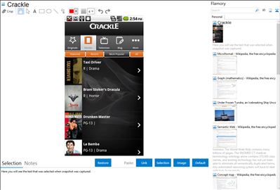 Crackle - Flamory bookmarks and screenshots