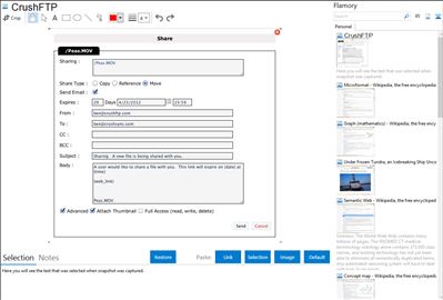 CrushFTP - Flamory bookmarks and screenshots