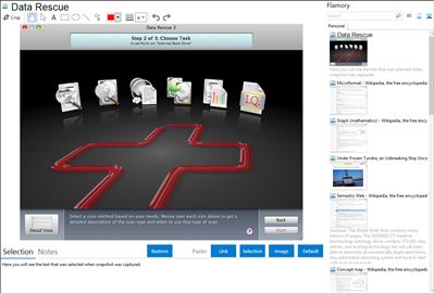 Data Rescue - Flamory bookmarks and screenshots