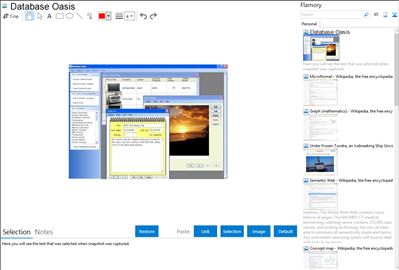 Database Oasis - Flamory bookmarks and screenshots