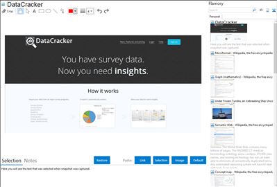 DataCracker - Flamory bookmarks and screenshots