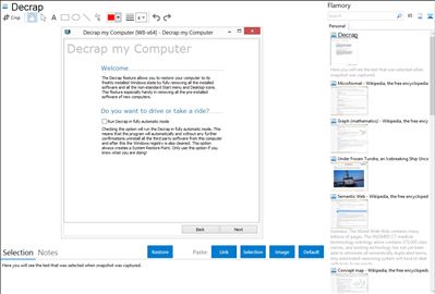 Decrap - Flamory bookmarks and screenshots