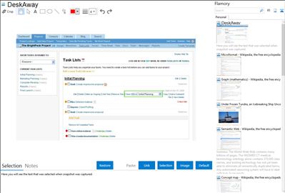 DeskAway - Flamory bookmarks and screenshots
