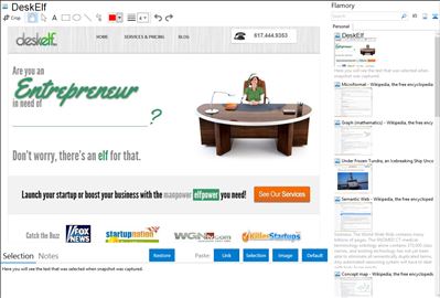 DeskElf - Flamory bookmarks and screenshots