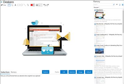 Deskero - Flamory bookmarks and screenshots