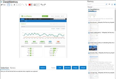 DeskMetrics - Flamory bookmarks and screenshots