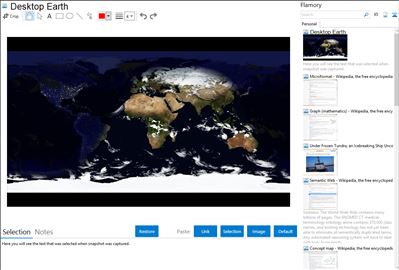 Desktop Earth - Flamory bookmarks and screenshots