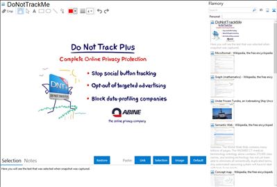 DoNotTrackMe - Flamory bookmarks and screenshots