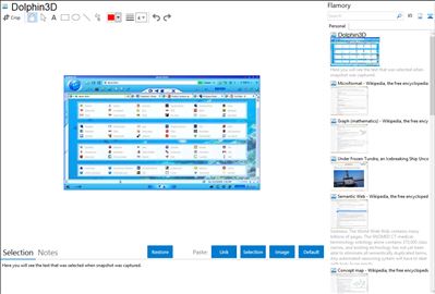 Dolphin3D - Flamory bookmarks and screenshots