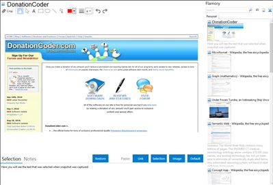 DonationCoder - Flamory bookmarks and screenshots