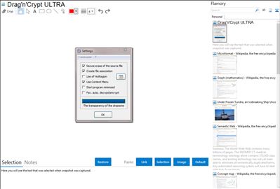 Drag'n'Crypt ULTRA - Flamory bookmarks and screenshots