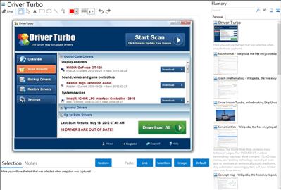 Driver Turbo - Flamory bookmarks and screenshots