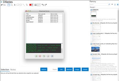 DSeries - Flamory bookmarks and screenshots