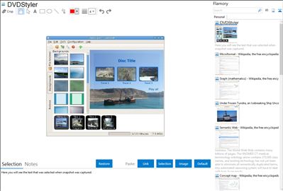 DVDStyler - Flamory bookmarks and screenshots