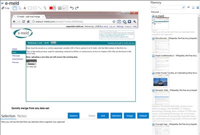 e-meld - Flamory bookmarks and screenshots